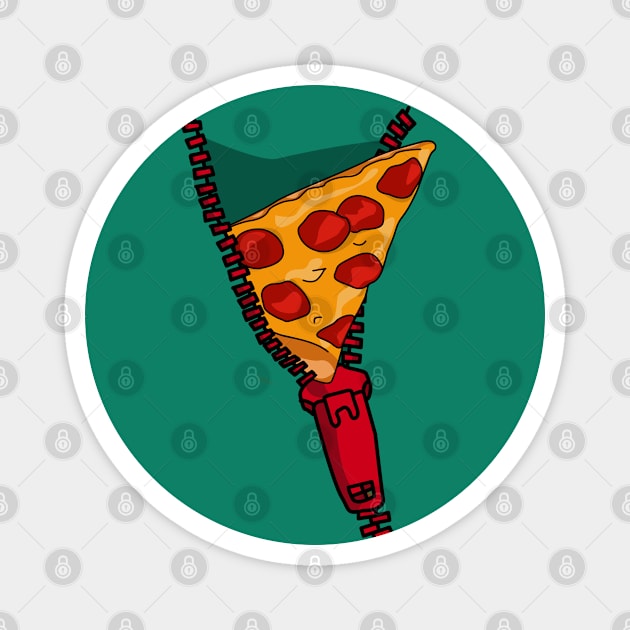 Zip Check - Pizza Snack Time Magnet by Fun Funky Designs